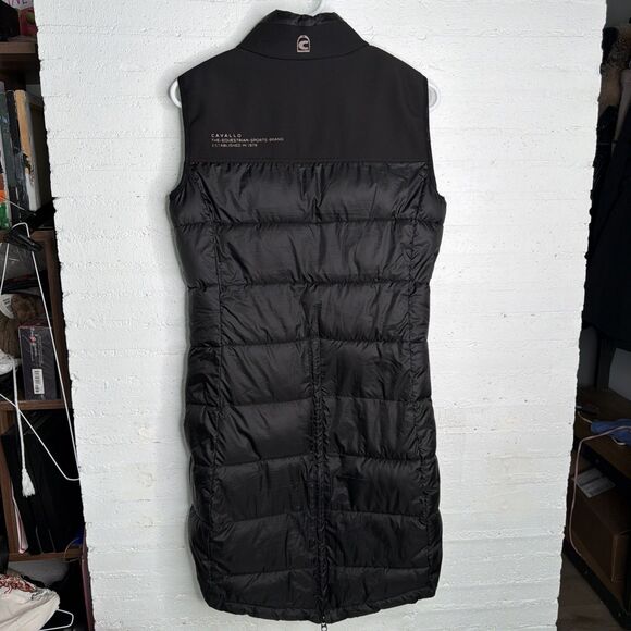 Cavallo Gella Long Padded Vest Black 6 Equestrian Chic Quiet Luxury Athleisure - Picture 5 of 13